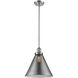 Franklin Restoration Cone 1 Light 12 inch Antique Copper Mini Pendant Ceiling Light in Incandescent, Plated Smoke, Franklin Restoration